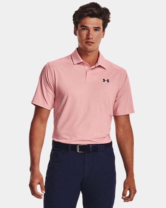 Men's UA Tee To Green Polo in Pink image number 0